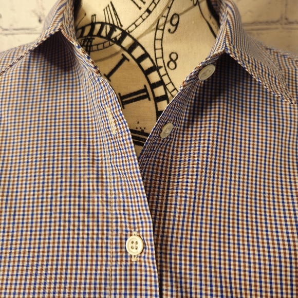 Heather Harlan size small womens multi colored striped fitted button up - Picture 5 of 12